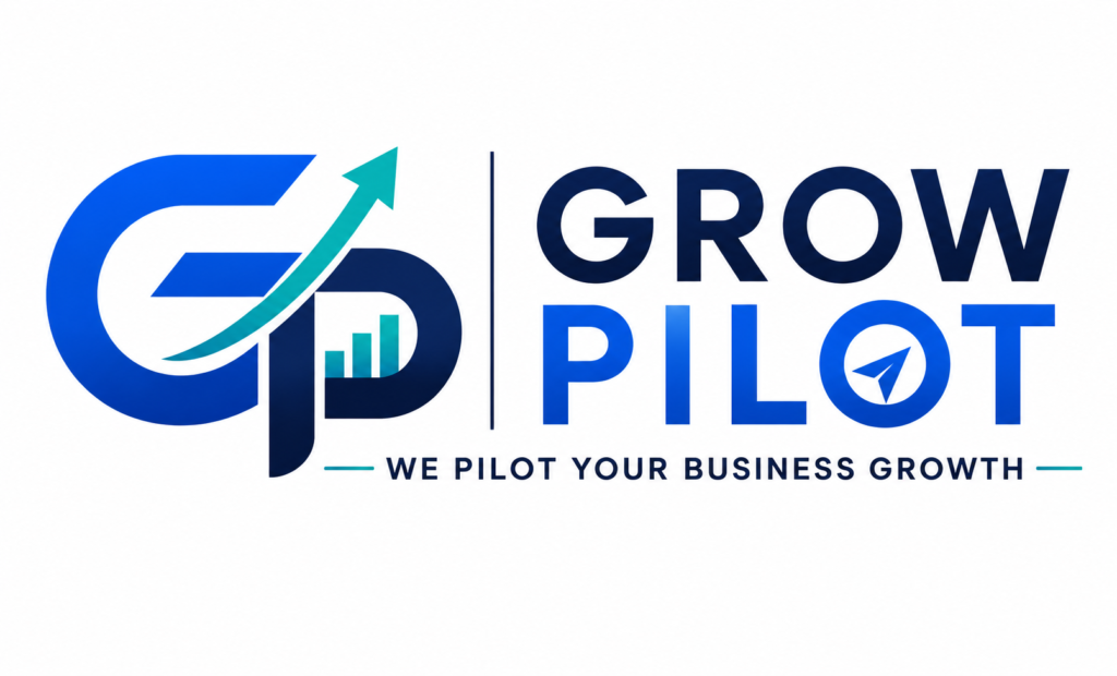 Grow Pilot Digital Marketing Agency Logo – Business Growth, SEO, Meta Ads & Website Solutions